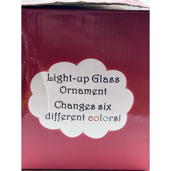 Christmas Tree Ornament Nativity LED Light Up Color Changing Glass Holiday Decor - Picture 12 of 13